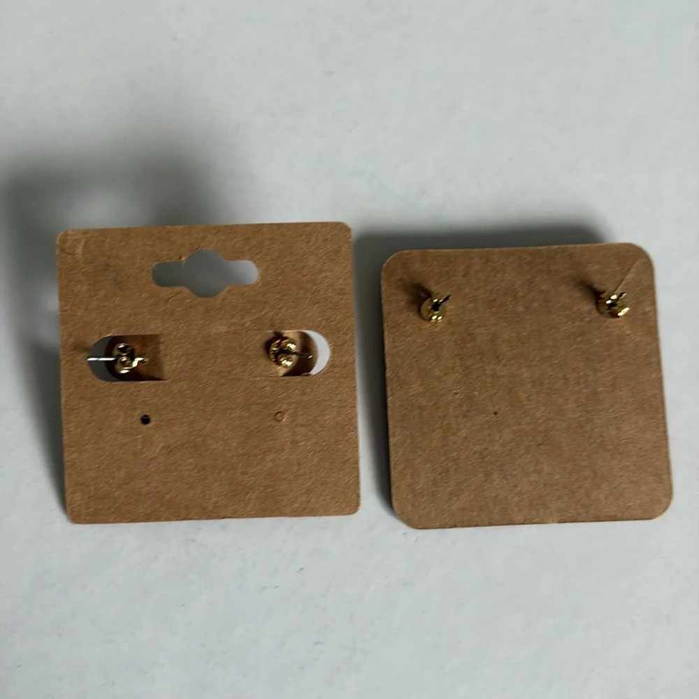 Lot of 2x EUC [Coach] Crystal Earrings, Lemon Charm Huggie & Signature Studs - Picture 10 of 12